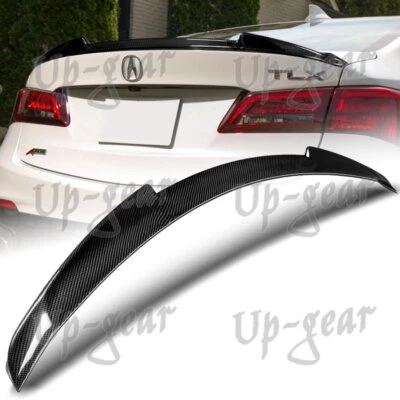 For 2015-2020 Acura TLX V-Style Full Real Carbon Fiber Rear Trunk Spoiler Wing