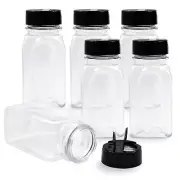 6 Pack 9.5oz Plastic Spice Jars with Dual Shaker Caps for Herbs Spices Powders