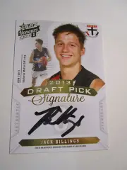 2014 Select AFL Honours Draft Pick Signature DPS3 Jack Billings (St.Kilda) Card