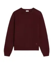 crew neck sweater in scottish cashmere S,XL,L,M dark burgundy