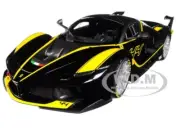 FERRARI FXX-K #44 BLACK SIGNATURE SERIES 1/18 DIECAST MODEL CAR BY BBURAGO 16907