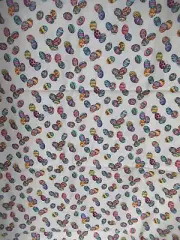 Timeless Treasures SMALL Easter Eggs PRINT CREAM MULTI Cotton FABRIC 1 1/2 YX