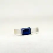 Blue Sapphire Ring, Men's Ring, 925 Sterling Silver Ring, promise gift ring