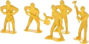 DOITOOL 45pcs Emergency Repair Team Workers Figurines Plastic People and Tool Model Kit Miniatures Engineering Figures Red