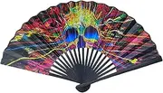 [Sctorikykt] Peacocck Fan - baamboo Antique Hand Fan | Japanese Oriental Asian Style Fan | Decorative Vintage Pattern Hand Fan | Fancy Handheld Fan | Chinese Fans for Wedding, Dancing, Church,