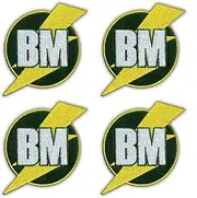 [Patchion] Set of Four - Best Man Deluxe - Black VeIcro/Hook and Loop Backing - Embroidered Patch/Badge/Emblem