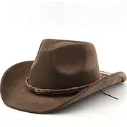 Men's Sun Hat Cowboy Hat Fedora Trilby Hat Black Camel Woolen Vintage Style Fashion 18th Century State of Texas Daily Theme Party Solid / Plain Color Sunscreen