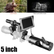 5" Inch LCD Night Vision Camera DIY Infrared IR 850nm Hunting Rifle Scope Mount