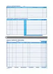Daily Service Record Book, 8 1/2" x 11", 1 Book (50 Sheets Per Book)