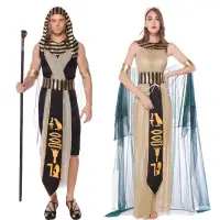 在飛比找蝦皮購物優惠-萬聖節成人埃及法老王埃及豔后表演服裝情侶玩表演