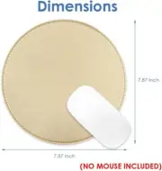 Mouse Pad 7.87-inch Small Mousepad Waterproof PU Leather Mouse Mat w Cute Round