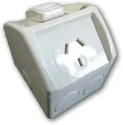Crown Weatherproof 1 GPO Power Point Waterproof 10A IP53 Single SAA