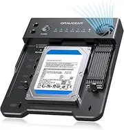 GRAUGEAR M.2 NVMe & SATA SSD/HDD Docking Station, USB-C 10Gbps Clone Station for 2.5”/3.5” SATA HDD & SSD, Offline Cloning, Tool-Free, Built-in Cooling Fan, Supports Windows, macOS & Linux