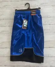 And1 Mens Core Basketball Shorts Blue/Black 11” Inseam Drawstring Waist M 33-34