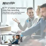 Wireless Lavalier Microphone with Charging case for Iphone TikTok YouTube Live Stream Vlog