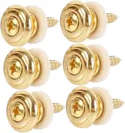 TOGEVAL 6pcs Guitar Strap Buttons Electric Guitar Strap Locks Durable Mushroom Head Design Easy Install for Bass Ukulele Secure Locking Mechanism for Enhanced Protection