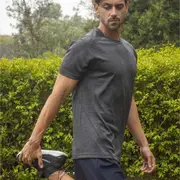 CHASE - Mens CoolDry Marl Poly Tshirt - Stitching Detail