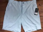 Walter Hagen Golf Shorts Men 36 Soft Blue P11 Micro Lines Wicking Stretch NEW