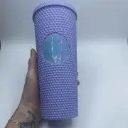 Custom Studded Double Wall Light Purple Colorful Tumbler Plastic Straw 32 Oz
