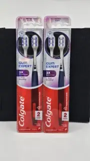 2- 2 Ct Pk (4 TB - 1 Yr Supply) Colgate Ultra Soft Bristle Gum Expert Toothbrush
