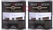 Feast Watson Liming White GLOSS Stain & Varnish 500ml (250ml x 2)