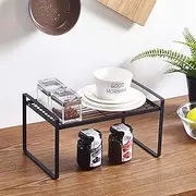 Multifunction Dishwasher - Durable Plate Drying Rack with Cutlery Rack Basket - Black/White, Black