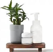 FLYIEE Wood Risers for Decor Display, Bathroom Counter Sink Decor, Dish Soap Tray Wood Tray for Kitchen Counter, Small Wooden Soap Stand, Wood Soap Pedestal, Soap Dispenser Stand Modern Farmhouse