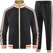 [dioxoib] Men Track Suits Sets Long Sleeve Full-zip Sweatsuit Active Jackets and Pants 2 Piece Outfits