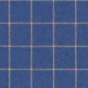 7 yds Anzea Lumber Jane Babe the Blue Windowpane Wool Upholstery Fabric MSRP 682