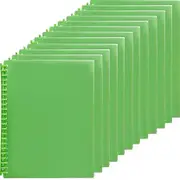 Marbig Refillable Display Book With Insert Cover A4 20 Pocket Green 12 Pack