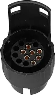 Zohisin European 12V Trailer Plug Adapter 13Pin to 7Pin Connector Ideal for Commercial Vehicles Cars RVs and Caravans with Black Plastic Shell and Brass Terminals Offering High