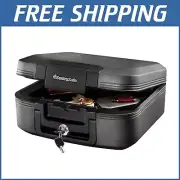 Small Fireproof Safe Box - 0.28 Cubic Feet, Waterproof & Portable for Valuables