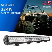 Nilight 36" Inch 234W LED Light Bar Spot Flood Combo Off Road Driving Lights ATV