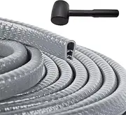 Car Door Edge Guards Gray, 32-4/5Ft(10M) Car Door Edge Protector Rubber U Shape Edge Trim Universal Fit for Jeep Trucks Offroad SUV All Vehicles with Rubber Mallet(Gray 32-4/5FT)