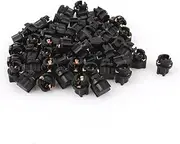 Ruilogod 50 Pcs T5 Dashboard Gauge Light Bulb Socket Black