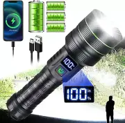 Rechargeable LED Spotlight Flashlights 120000 High Lumens, Super Bright Flashli
