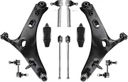 10Pcs Front Lower Left Right Control Arm Tie Rod Boot Suspension Kit Compatible For SUBARU FORESTER 2014 2015 2016 2017 2018