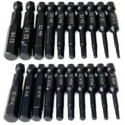 Hex Head Allen Wrench Drill Bit Set (10pc Metric & 10pc SAE), PTSLKHN Allen W...