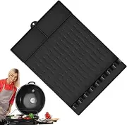 Griddle Side Shelf Mat | Heat-Resistant BBQ Grill Mat for Outdoor Kitchen,Reusable Grilling BBQ Utensils for Kitchen, Cooking, Counter