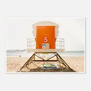 Galrie Premium Lifeguard Stand at Imperial Beach - Perfect for Safety and Style, Poster Only, A4 21 x 30cm (8 x 12inch)