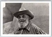 1980 Ansel Adams at Ranchos de Taos New Mexico Vintage Postcard