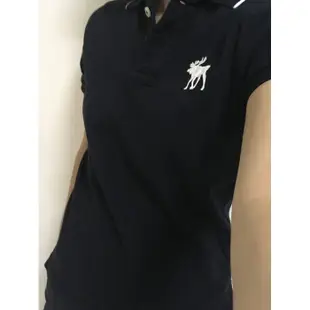 女生可穿 美國 abercrombie kids bluff mountain polo 麋鹿網眼POLO衫 青年版XL