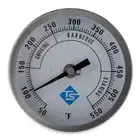 50-550℉ Oven Thermometers Stainless 2NPT Thread Round Dials Temperature Meter