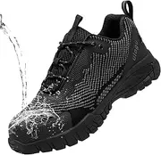 [Ulogu] Women's Waterproof Hiking Shoes Comfy Lightweight Non-Slip All Day Walking Work Sneakers 6-Month Warranty