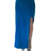 NWT Minty meets Munt Dusk to Dawn French blue asymmetrical long skirt Medium