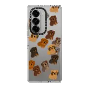 Galaxy Z Fold6 Clear Case Dachshund Jumble