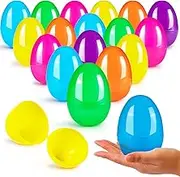 24PCS Plastic Easter Eggs - 6 Colors -3.5” Empty Fillable Easter Eggs - Holiday Candy & Surprises Gift Box - Easter Basket Stuffers Fillers – Easter Hanging Decor - Easter Eggs Hunt