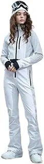 [xwxwseui] Doorek Women's Slim Ski Jumpsuit 2024 Winter Waterproof Snowsuit One Piece Snowboardsuit with Adjustable Waist Belt