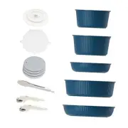 Detachable Nonstick Cookware Set - Stackable Induction Pots and Pans With