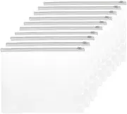 A4/A5 Clear Plastic Zip Wallet Transparent File Bags File Folders Zip Bag Document Wallets 20 Pcs